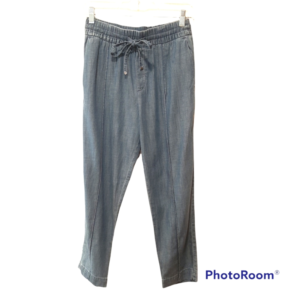 Gap Chambray Tencel Pull-On Pants